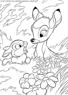 bambi coloring book pages