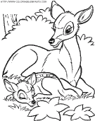 bambi coloring book pages