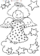 christmas angels coloring
