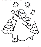  Christmas Angels coloring book pages