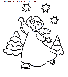 christmas angels coloring