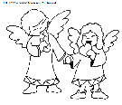 christmas angels coloring