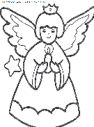 christmas angels coloring