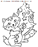 christmas animals coloring