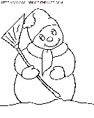 christmas snowman coloring