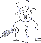 christmas snowman coloring