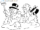 christmas snowman coloring