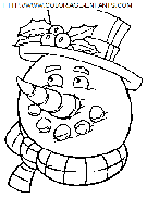 christmas snowman coloring