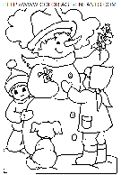 christmas snowman coloring