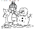 christmas snowman coloring