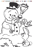 christmas snowman coloring