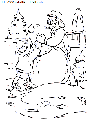 christmas snowman coloring