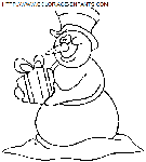 christmas snowman coloring