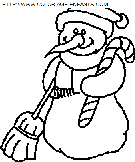 christmas snowman coloring