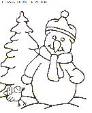 christmas snowman coloring