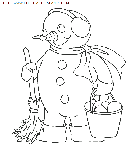 christmas snowman coloring