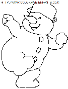 christmas snowman coloring