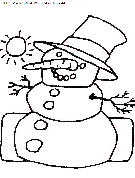 christmas snowman coloring