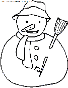 christmas snowman coloring