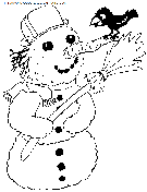 christmas snowman coloring