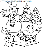 christmas snowman coloring