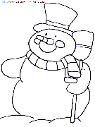 christmas snowman coloring