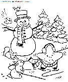 christmas snowman coloring