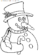 christmas snowman coloring