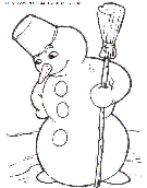 christmas snowman coloring