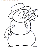 christmas snowman coloring