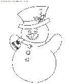 christmas snowman coloring