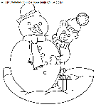 christmas snowman coloring