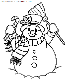 christmas snowman coloring