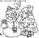 christmas snowman coloring
