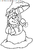 christmas snowman coloring