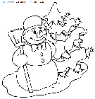 christmas snowman coloring