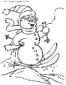 christmas snowman coloring