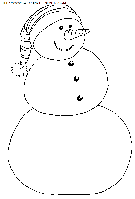 christmas snowman coloring