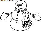 christmas snowman coloring