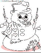 christmas snowman coloring