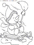 christmas snowman coloring