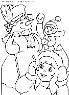 christmas snowman coloring