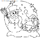 christmas snowman coloring