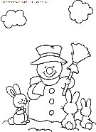 christmas snowman coloring