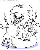 christmas snowman coloring