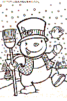 christmas snowman coloring