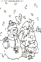 christmas snowman coloring