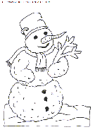 christmas snowman coloring