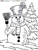 christmas snowman coloring