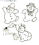 christmas snowman coloring